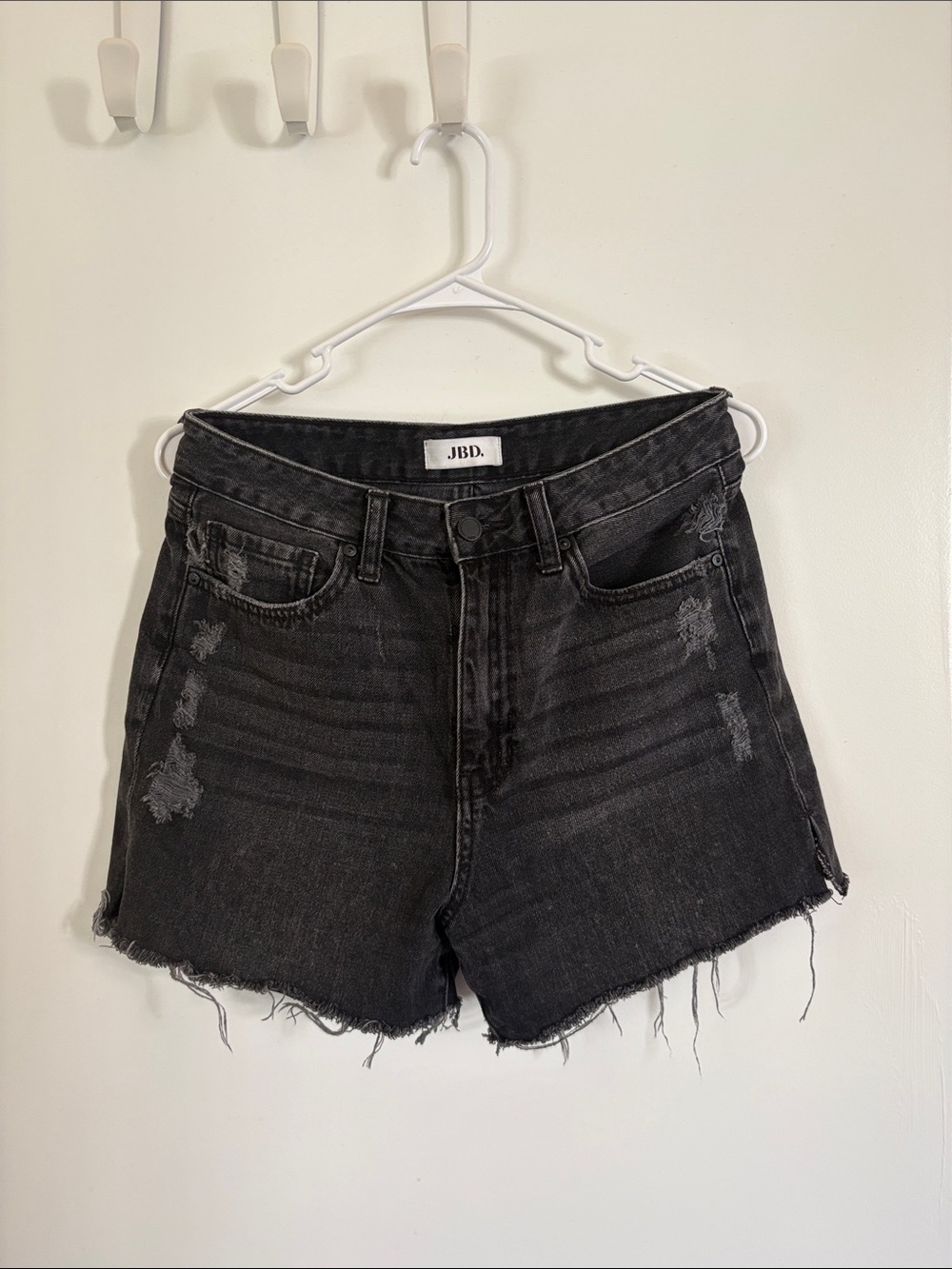 Black jean shorts